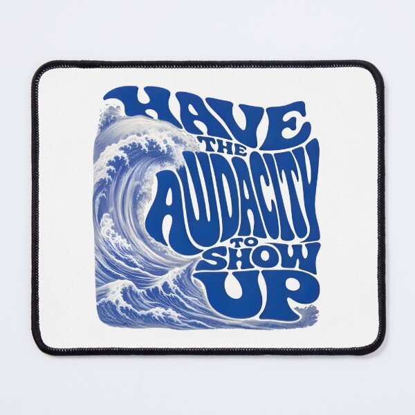 Item preview, Have The Audacity To Show Up Retro Wave Motivational Quote designed and sold by FestivityFinds.