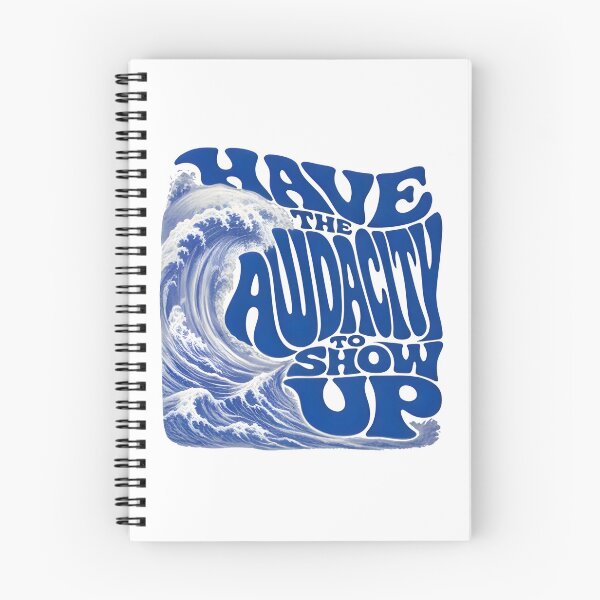 Item preview, Have The Audacity To Show Up Retro Wave Motivational Quote designed and sold by FestivityFinds.