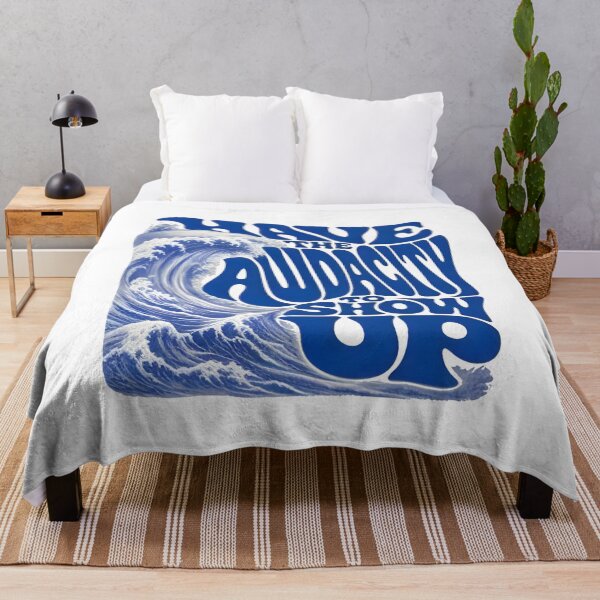 Item preview, Have The Audacity To Show Up Retro Wave Motivational Quote designed and sold by FestivityFinds.