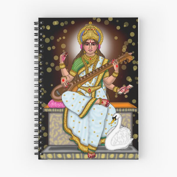Item preview, Goddess Saraswati Artwork | Divine Hindu Goddess Digital Art & Spiritual Illustration designed and sold by Harshit_Digital_Arts.