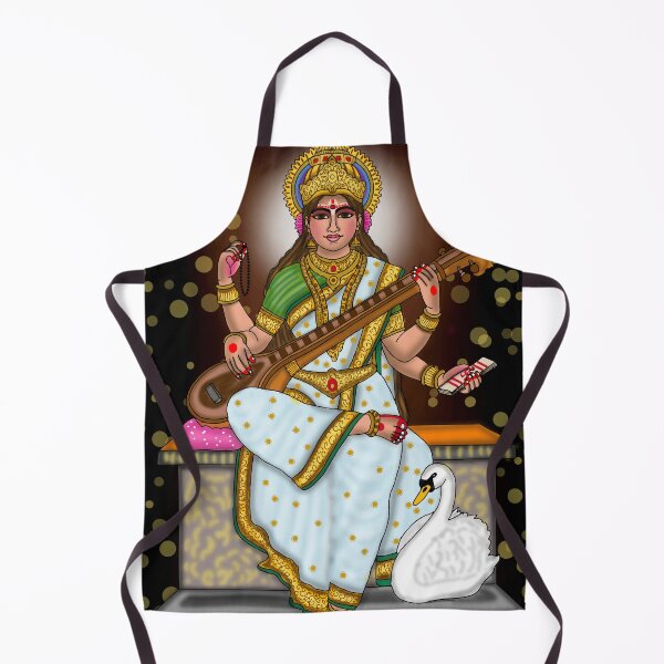 Item preview, Goddess Saraswati Artwork | Divine Hindu Goddess Digital Art & Spiritual Illustration designed and sold by Harshit_Digital_Arts.