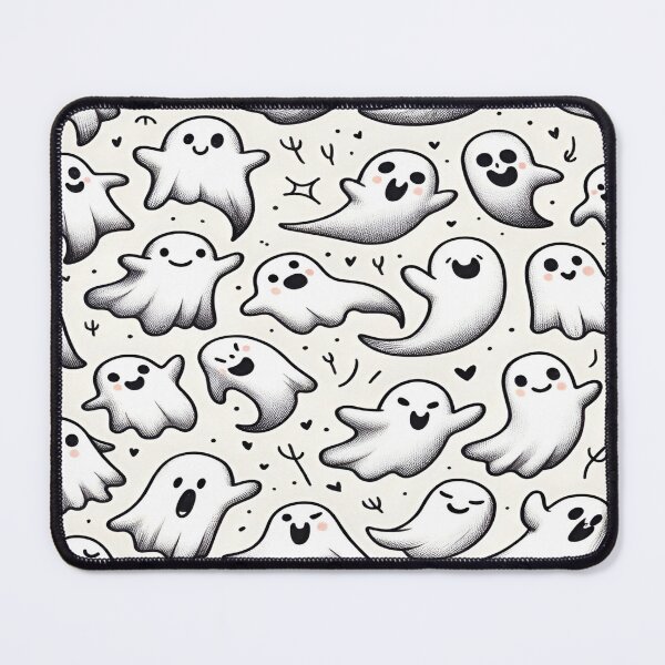 Item preview, A Playful Whimsical Ghost Illustrations with Smiling Faces Repeating Seamless Patterns Perfect for Halloween Spooky Vibes designed and sold by Matt_Smith.