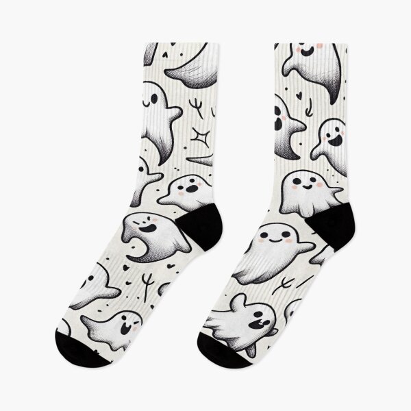 Item preview, A Playful Whimsical Ghost Illustrations with Smiling Faces Repeating Seamless Patterns Perfect for Halloween Spooky Vibes designed and sold by Matt_Smith.