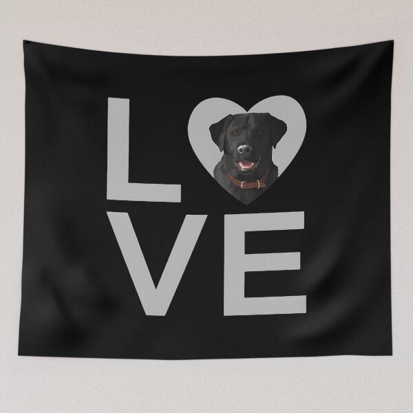 Item preview, Black Lab Love Heart Dog Graphic designed and sold by SoyLamderma.
