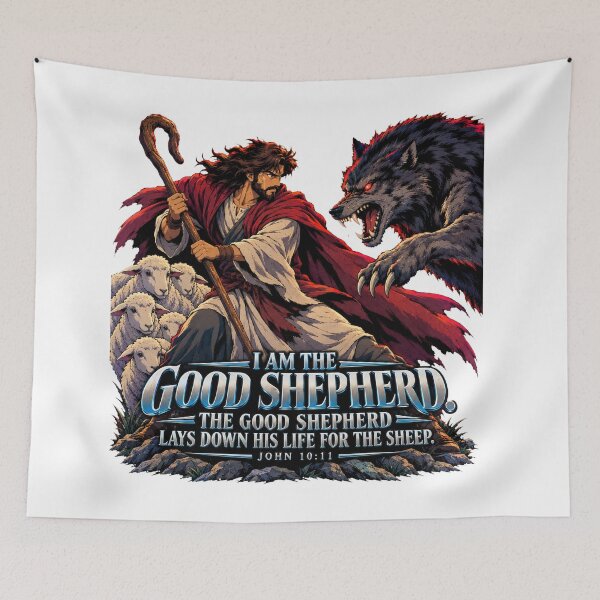Item preview, Good Shepherd - John 10:11 - Anime Version designed and sold by JimmyRetron.