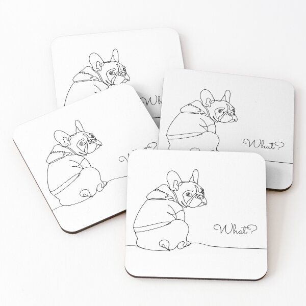 Item preview, French Bulldog "What?" Funny pet Line Art designed and sold by AppearoStudio.