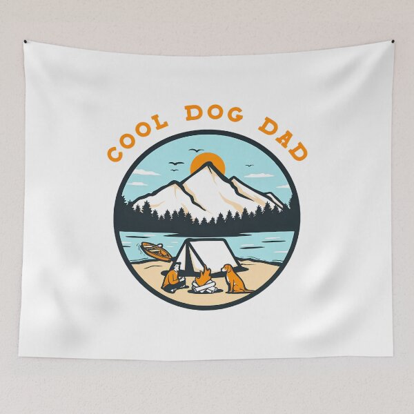 Item preview, Cool Dog Dad Camping Adventure Scene designed and sold by SoyLamderma.