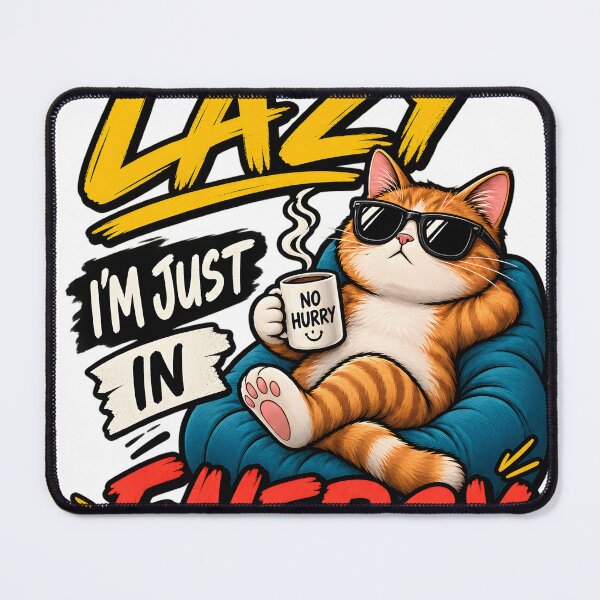 Item preview, Ginger cat in sunglasses with coffee and text isolated on a transparent background designed and sold by shadoweeekhan.