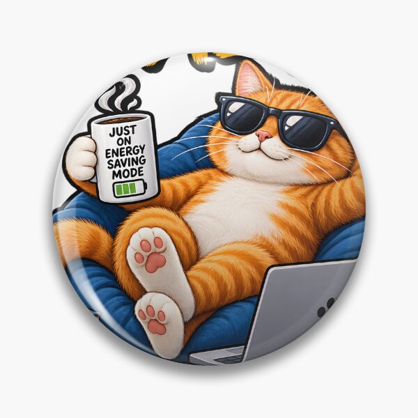 Item preview, Ginger cat relaxing in bean bag chair with laptop isolated on a transparent background designed and sold by shadoweeekhan.