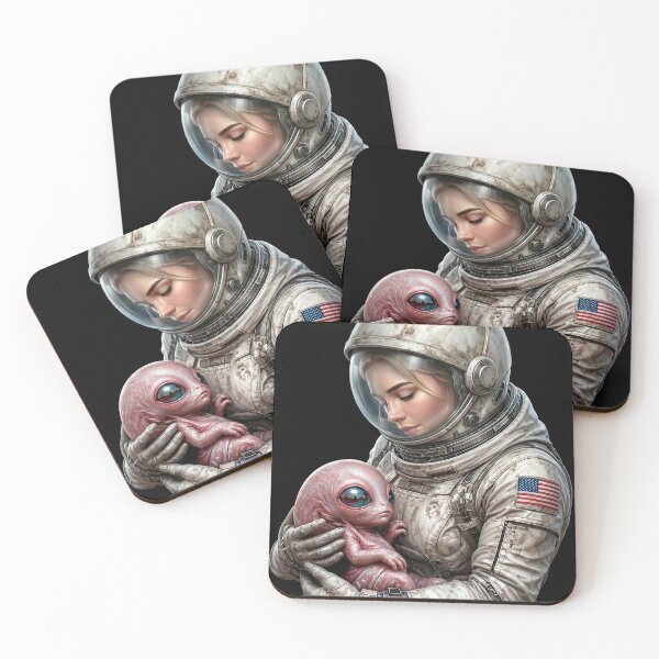 Item preview, Cosmic Motherhood Astronaut and Baby Alien designed and sold by HexOne.