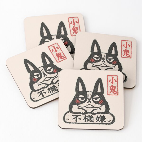 Item preview, Grumpy French Bulldog Pouting Character Badge designed and sold by EdvvinStudios.