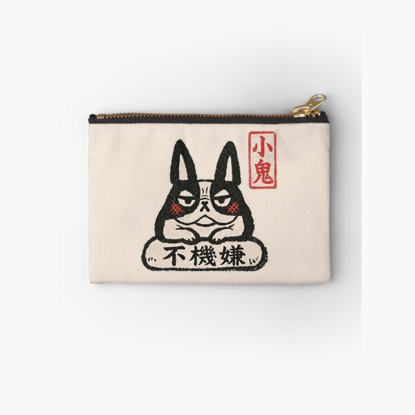 Item preview, Grumpy French Bulldog Pouting Character Badge designed and sold by EdvvinStudios.