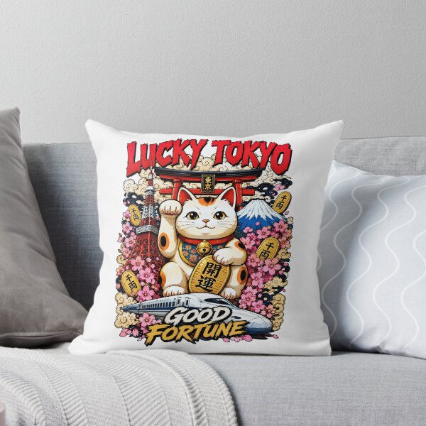 Item preview, Lucky Tokyo Maneki Neko Good Fortune Japanese Streetwear designed and sold by Tong4130.