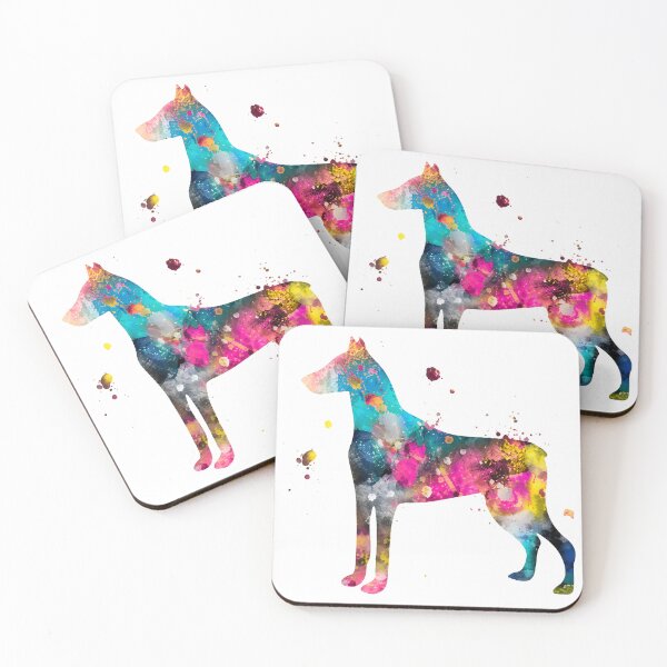 Item preview, Watercolor Doberman Silhouette designed and sold by SoyLamderma.