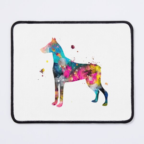 Item preview, Watercolor Doberman Silhouette designed and sold by SoyLamderma.
