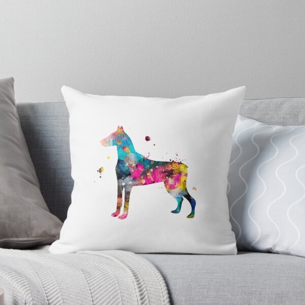 Item preview, Watercolor Doberman Silhouette designed and sold by SoyLamderma.