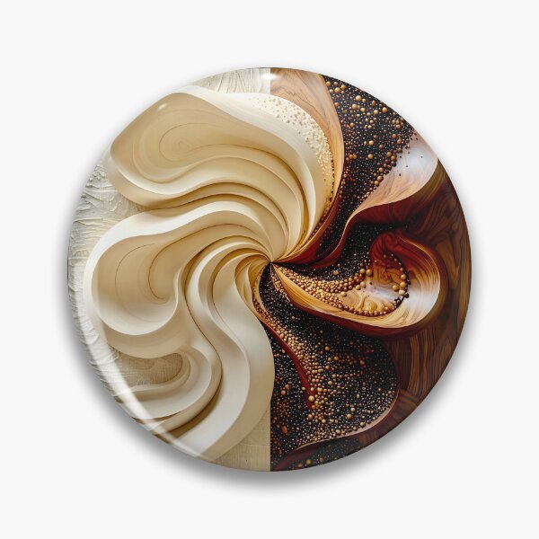 Item preview, Flowing Abstract Patterns in Brown and Gold designed and sold by Vicky Brago-Mitchell®.