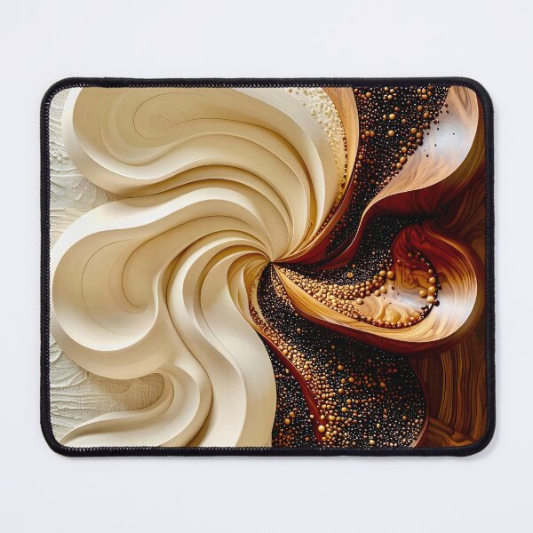 Item preview, Flowing Abstract Patterns in Brown and Gold designed and sold by Vicky Brago-Mitchell®.