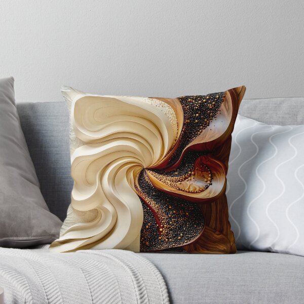 Item preview, Flowing Abstract Patterns in Brown and Gold designed and sold by Vicky Brago-Mitchell®.