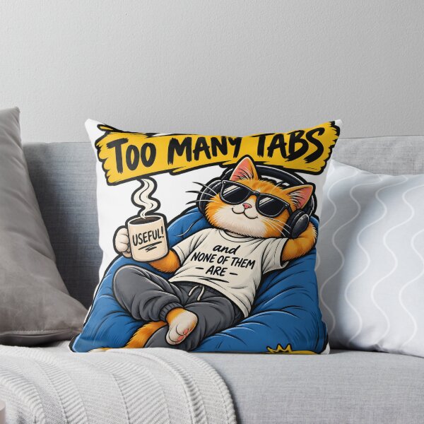 Item preview, Ginger cat relaxing on bean bag with coffee and headphones isolated on a transparent background designed and sold by shadoweeekhan.