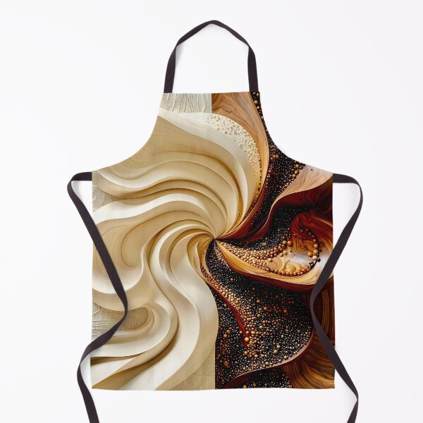 Item preview, Flowing Abstract Patterns in Brown and Gold designed and sold by Vicky Brago-Mitchell®.