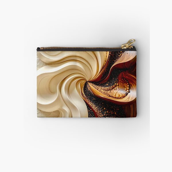 Item preview, Flowing Abstract Patterns in Brown and Gold designed and sold by Vicky Brago-Mitchell®.