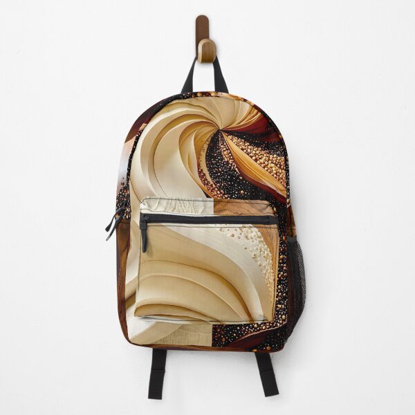 Item preview, Flowing Abstract Patterns in Brown and Gold designed and sold by Vicky Brago-Mitchell®.