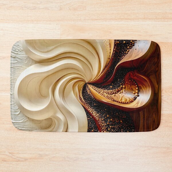 Item preview, Flowing Abstract Patterns in Brown and Gold designed and sold by Vicky Brago-Mitchell®.