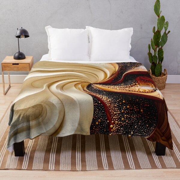 Item preview, Flowing Abstract Patterns in Brown and Gold designed and sold by Vicky Brago-Mitchell®.