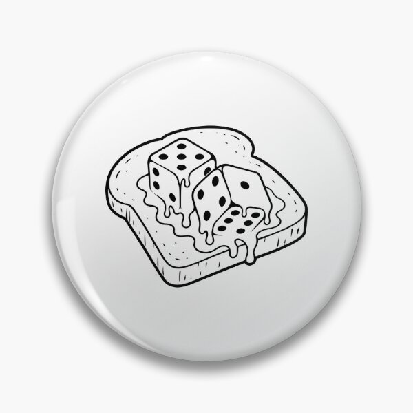 Item preview, Toast Dice Y2k Tattoo Design designed and sold by curethecat.