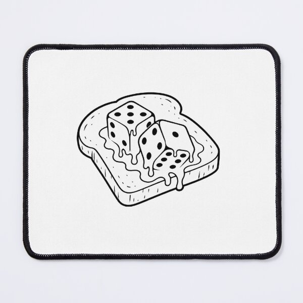 Item preview, Toast Dice Y2k Tattoo Design designed and sold by curethecat.