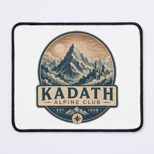 Item preview, Kadath Alpine Club Vintage Mountaineering Emblem | Lovecraft Dreamlands Retro Outdoor Shirt designed and sold by Extravanganzza.