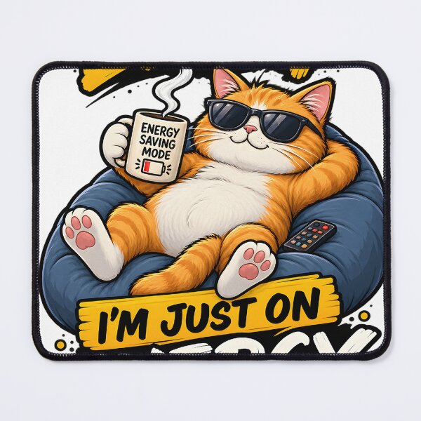 Item preview, Ginger cat relaxing on beanbag with coffee mug isolated on a transparent background designed and sold by shadoweeekhan.