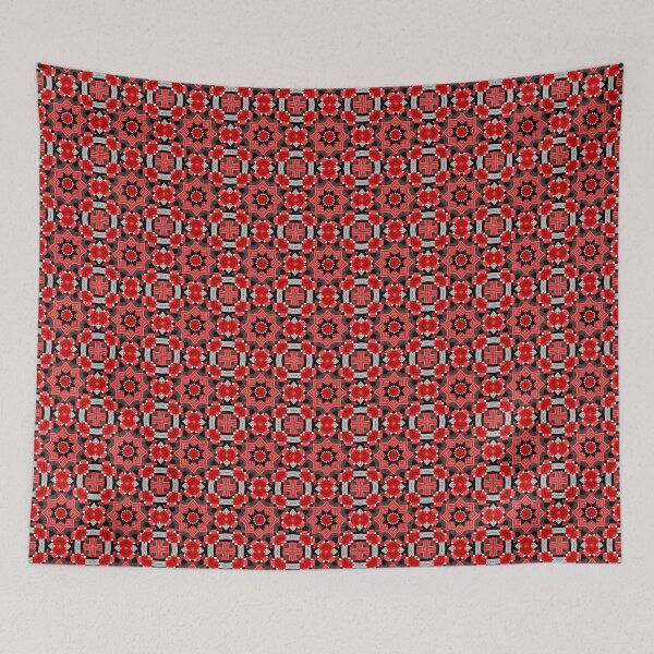 Item preview, Red black ornament  designed and sold by fuzzyfox.