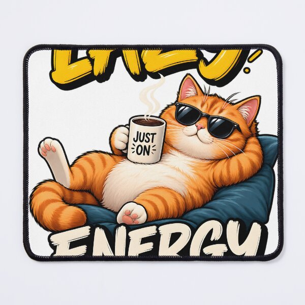 Item preview, Ginger cat wearing sunglasses with coffee cup text isolated on a transparent background designed and sold by shadoweeekhan.