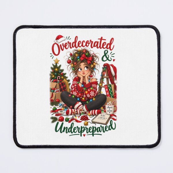 Item preview, Overdecorated & Underprepared | Funny Christmas Humor designed and sold by MotylekAnia.