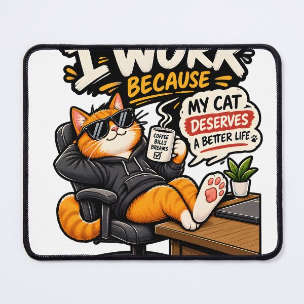Item preview, Orange cat in hoodie with coffee and text isolated on a transparent background designed and sold by shadoweeekhan.