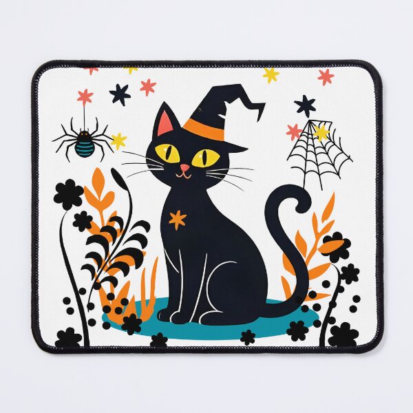 Item preview, Halloween Cat in the Meadow designed and sold by Sharon Schwalbe.