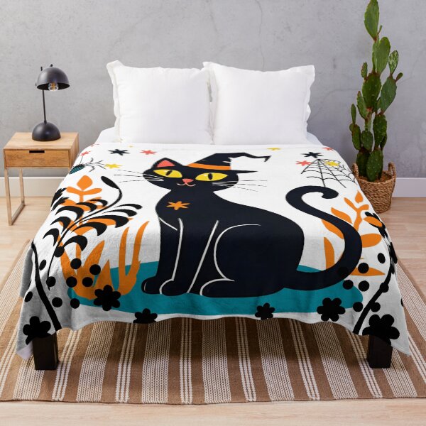 Item preview, Halloween Cat in the Meadow designed and sold by Sharon Schwalbe.