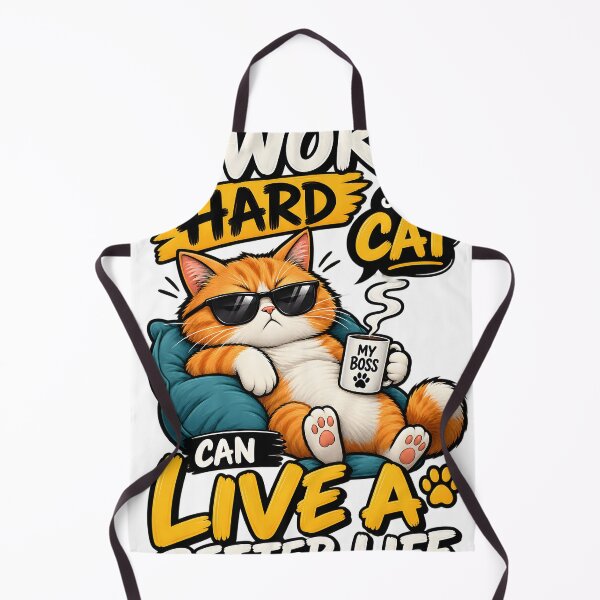Item preview, Orange cat wearing sunglasses with coffee mug quote isolated on a transparent background designed and sold by shadoweeekhan.