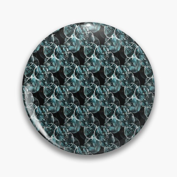 Item preview, Grunge White and Teal Circle Pattern on Black designed and sold by Artistestella.