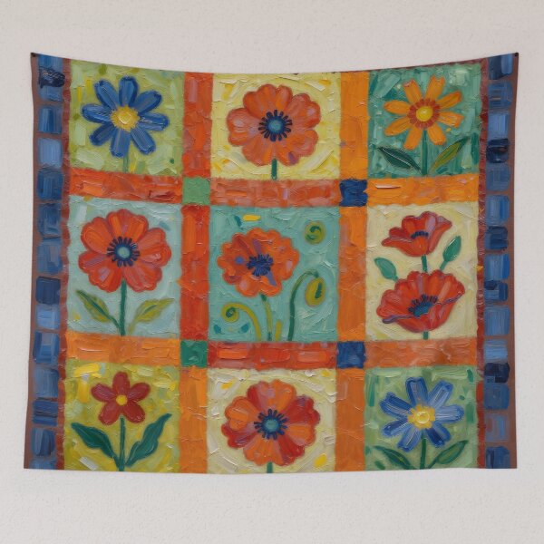 Item preview, Blue Flowers designed and sold by The Quilting Bee.