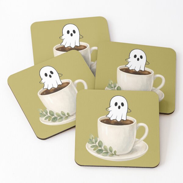 Item preview, Spooky Little Ghost Hot Drink Botanical Branch designed and sold by Akira Design Store.