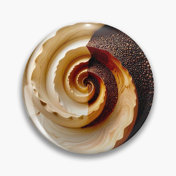 Item preview, Spiral Grain and Coffee Beans in Brown and Gold designed and sold by Vicky Brago-Mitchell®.