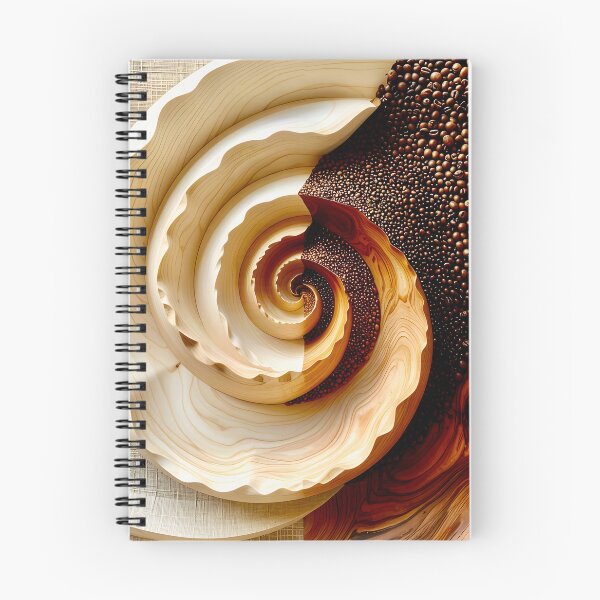 Item preview, Spiral Grain and Coffee Beans in Brown and Gold designed and sold by Vicky Brago-Mitchell®.