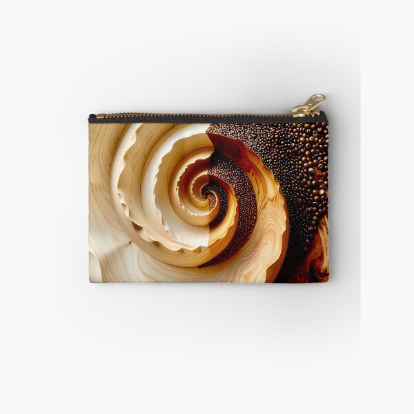 Item preview, Spiral Grain and Coffee Beans in Brown and Gold designed and sold by Vicky Brago-Mitchell®.