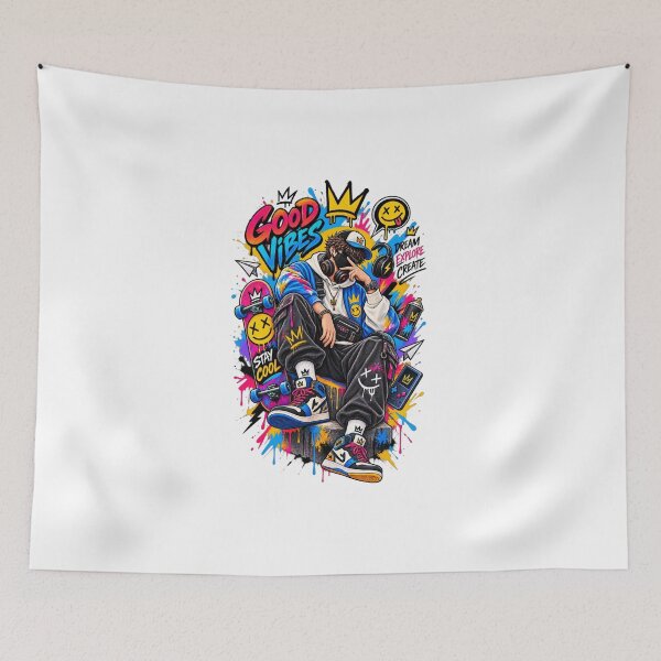 Item preview, Good Vibes – Colorful Gen Z Streetwear T-Shirt designed and sold by LarkLeaf.
