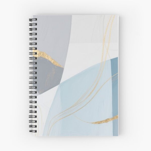 Item preview, Blue Grey Gold Foil Abstract Art designed and sold by Harmonic_Layers.