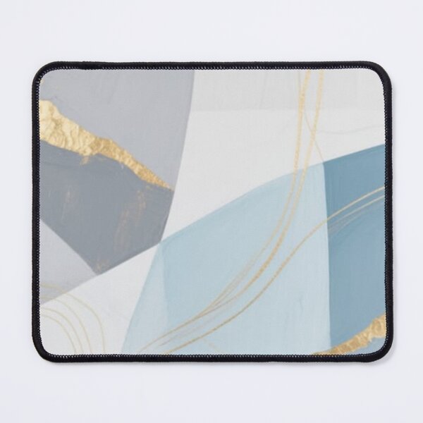 Item preview, Blue Grey Gold Foil Abstract Art designed and sold by Harmonic_Layers.