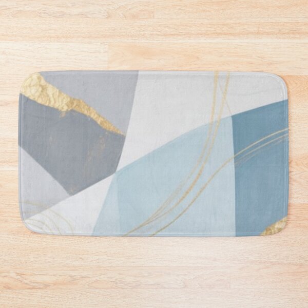 Item preview, Blue Grey Gold Foil Abstract Art designed and sold by Harmonic_Layers.